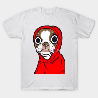 Brown Boston Terrier Hoodie T-Shirt